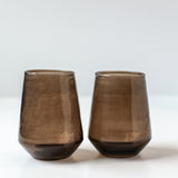 Hammered Handblown Tumblers — Smoke (Set of 4)