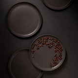 Osun Stoneware Side Plate Set — Matte Black (S/4)