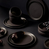 Osun Stoneware Dinner Bowl Set — Matte Black (S/4)