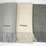 SOUL Blanket | KJ — Silver | 100% Alpaca Eco