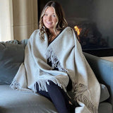 SOUL Blanket | KJ — Silver | 100% Alpaca Eco