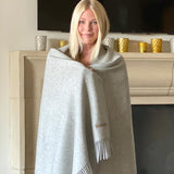 SOUL Blanket | KJ — Silver | 100% Alpaca Eco