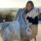 SOUL Blanket | KJ — Silver | 100% Alpaca Eco