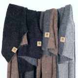 SURI Blanket — Black + Dark Gray | Alpaca + Pima Cotton
