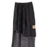 SURI Blanket — Black + Dark Gray | Alpaca + Pima Cotton
