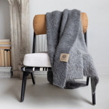 SURI Blanket — Dark Gray + Light Gray | Alpaca + Pima Cotton