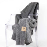 SURI Blanket — Dark Gray + Light Gray | Alpaca + Pima Cotton