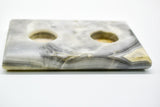 Grey Onyx Candle Holder — Dual Light in Stone