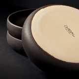 Osun Stoneware Pasta Bowl Set — Matte Black (S/4)