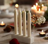 Fleck Marble Candle Holder — Sculpted in Stone