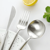 Spain Cutlery Set — Black, Rose Gold, Gold & Silver Stainless Steel Flatware (16 or 20 Piece)