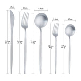 Spain Cutlery Set — Black, Rose Gold, Gold & Silver Stainless Steel Flatware (16 or 20 Piece)