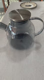 Smoky Grey Thermo Glass Teapot 32 Fl Oz | High temperature and shock resistant