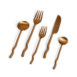 Emma Silverware Set — Handcrafted Brass or Silver (20 pcs)