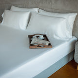 Eucalyptus Silk Sheets — Sculpted Minimalism for Rest